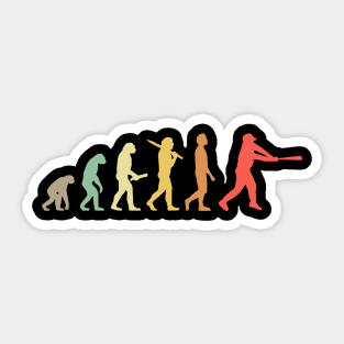 Retro Baseball Evolution Gift For Baseball Players Sticker